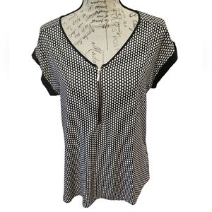 Express Blueand White Women's Top Size MEDIUM